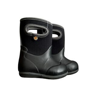 Bogs baby Rain Boots toddlers black Handles Waterproof comfort size 4 NWB NEW